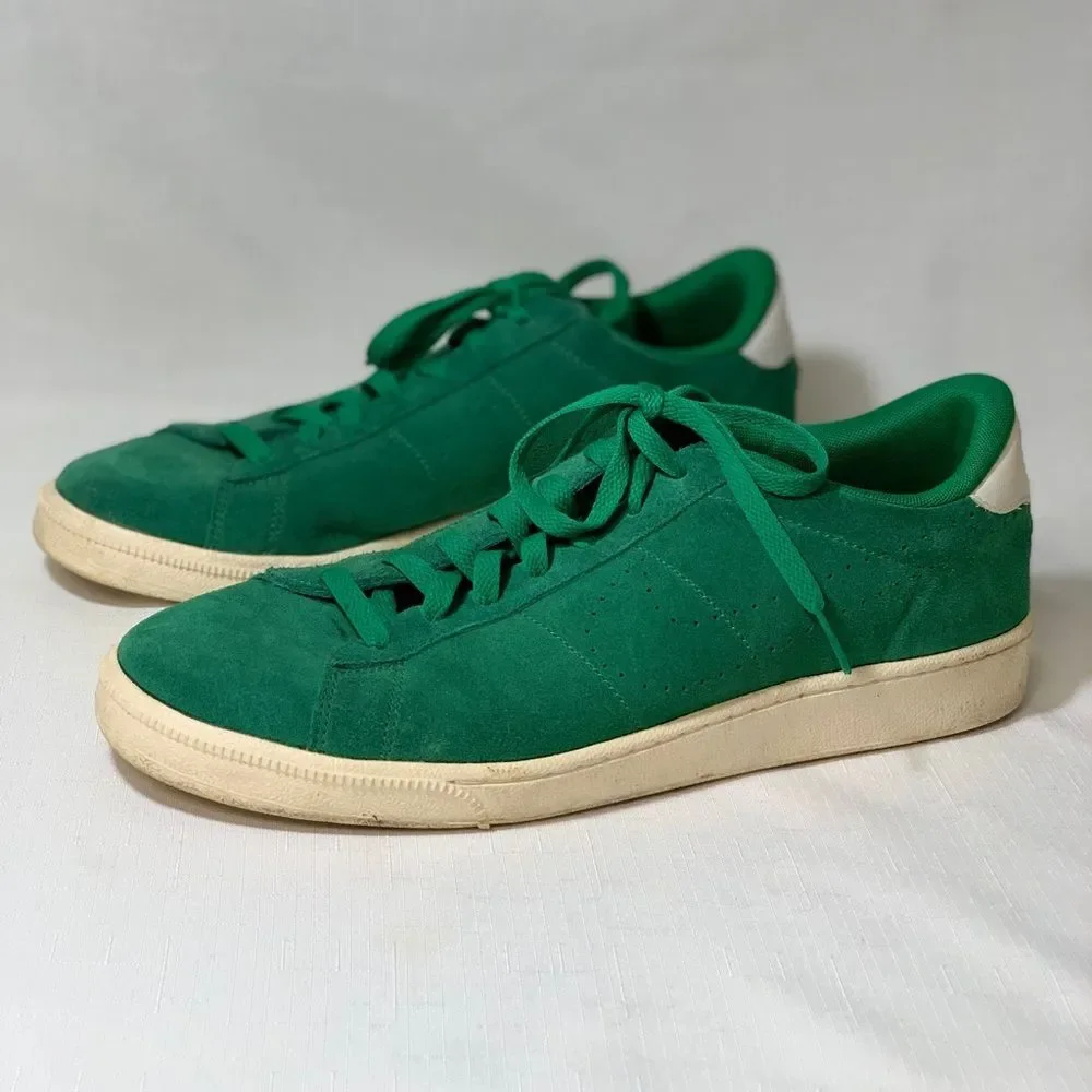 NIKE Men's Tennis Classic CS Premium Suede Sneakers Size 12 Pine Green Lace Up